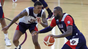 James está en el campo de entrenamiento de Estados Unidos para los Juegos Olímpicos