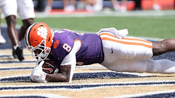 Adam Randall diving into the end zone in Clemson v Georgia Tech game