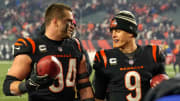 Cincinnati Bengals defensive end Sam Hubbard (94) and quarterback Joe Burrow (9) walk for the locker room after the fourth quarter during an NFL wild-card playoff football game between the Baltimore Ravens and the Cincinnati Bengals, Sunday, Jan. 15, 2023, at Paycor Stadium in Cincinnati. The Bengals advanced to the Divisional round of the playoffs with a 24-17 win over the Ravens.

Baltimore Ravens At Cincinnati Bengals Afc Wild Card Jan 15 295