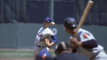 Nolan Ryan pitching for the New York Mets