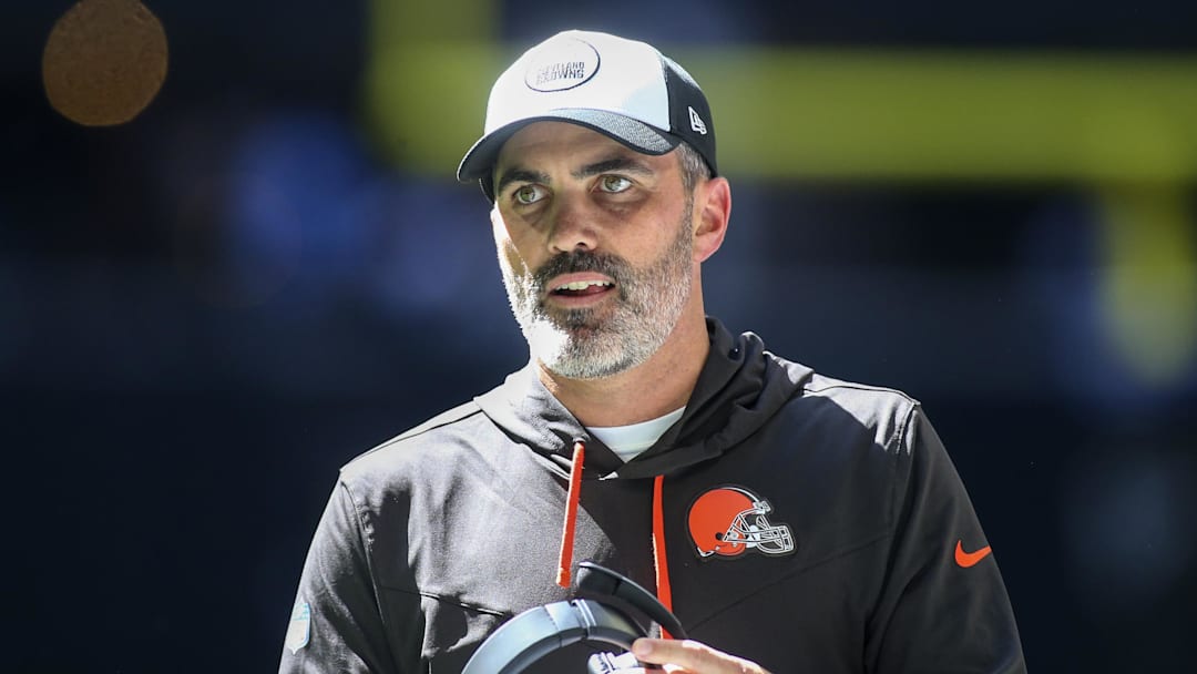 Former Cleveland Browns head coach Kevin Stefanski on the sideline against the Atlanta Falcons in 2022.