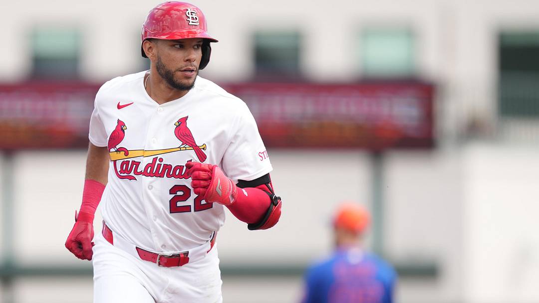 Mar 7, 2026; Jupiter, Florida, USA;  St. Louis Cardinals right fielder Joshua Baez (22) rounds the bases after hitting a home run in the second inning against the New York Mets at Roger Dean Chevrolet Stadium. Mandatory Credit: Jim Rassol-Imagn Images