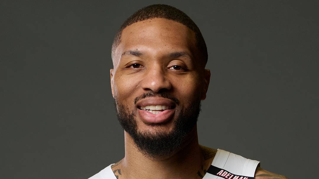 Portland Trail Blazers guard Damian Lillard during media day. Portland Trail Blazers guard Damian Lillard during media day.