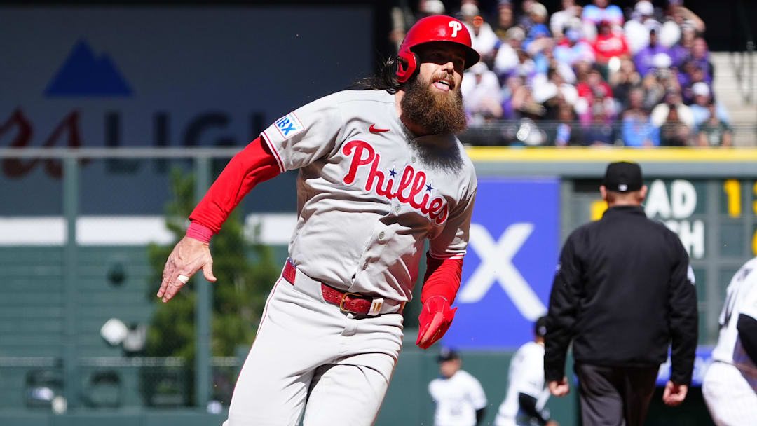 Brandon Marsh's 454-foot home run put Friday's Phillies-Rockies game out of reach in the first inning. 