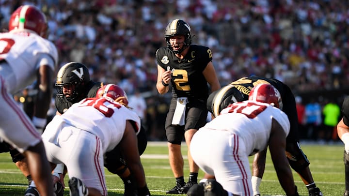 Vanderbilt is a double-digit underdog against Alabama in Week 6 college football action.