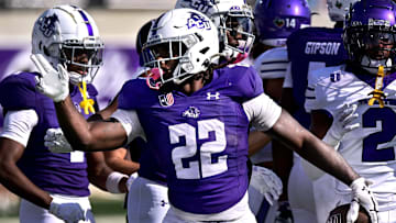 Abilene Christian running back E.J. Wilson (22)