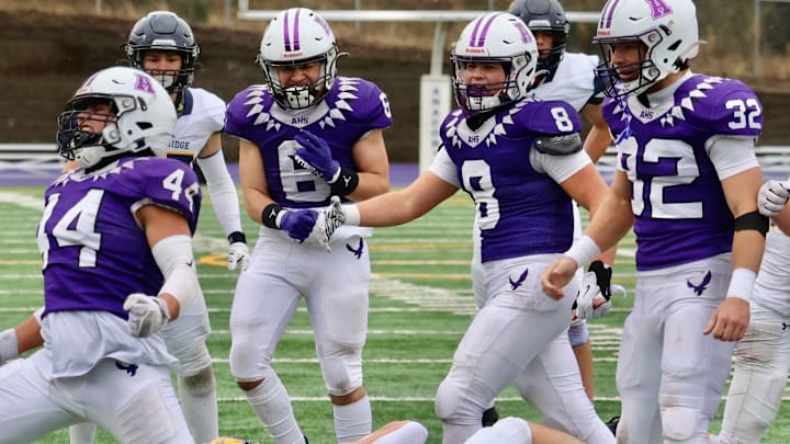 The reigning 2A state champion Anacortes narrowly escapes with a 26-23 road win over then-No. 9 Lynden on Friday, Sept. 26, 2025. The reigning 2A state champion Anacortes narrowly escapes with a 26-23 road win over then-No. 9 Lynden on Friday, Sept. 26, 2025.