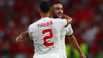 Hakim Ziyech y Achraf Hakimi