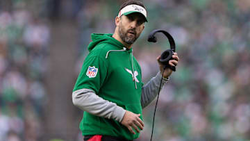 Philadelphia Eagles head coach Nick Sirianni looks on during the fourth quarter against the Dallas Cowboys at Lincoln Financial Field. 