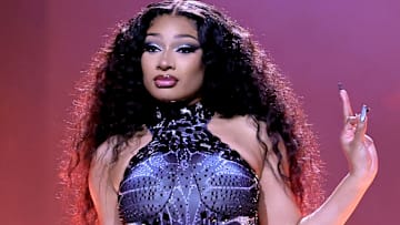 Megan Thee Stallion performs during the Hot Girl Summer Tour at Crypto.com Arena in Los Angeles