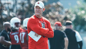 Louisville Cardinals head football coach Jeff Brohm