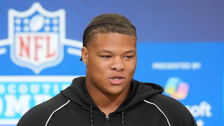 Clemson defensive lineman Peter Woods speaks during the 2026 NFL Scouting Combine