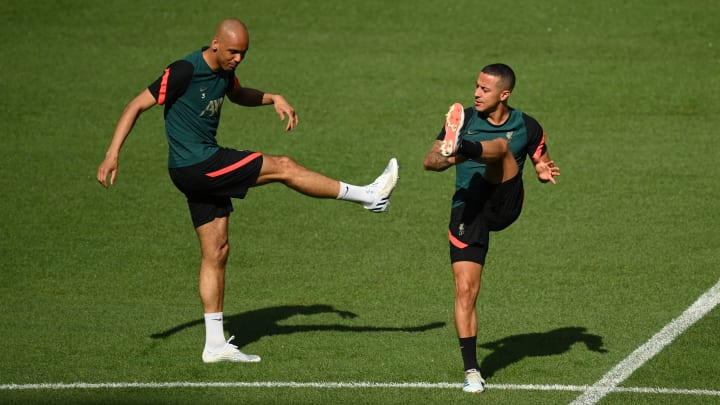 Liverpool FC Training Session And Press Conference - UEFA Champions League Final 2021/22 Liverpool FC Training Session And Press Conference - UEFA Champions League Final 2021/22