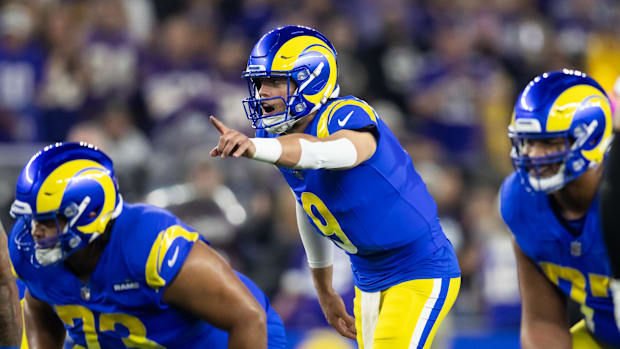 Los Angeles Rams quarterback Matthew Stafford against the Minnesota Vikings