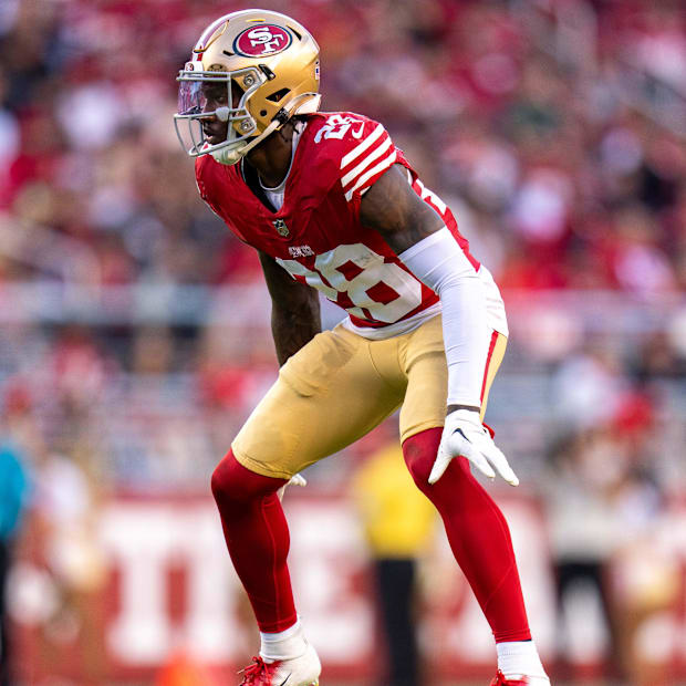 San Francisco 49ers cornerback Darrell Luter Jr. (28) during the third quarter against the New Orleans Saints at Levi's Stadi