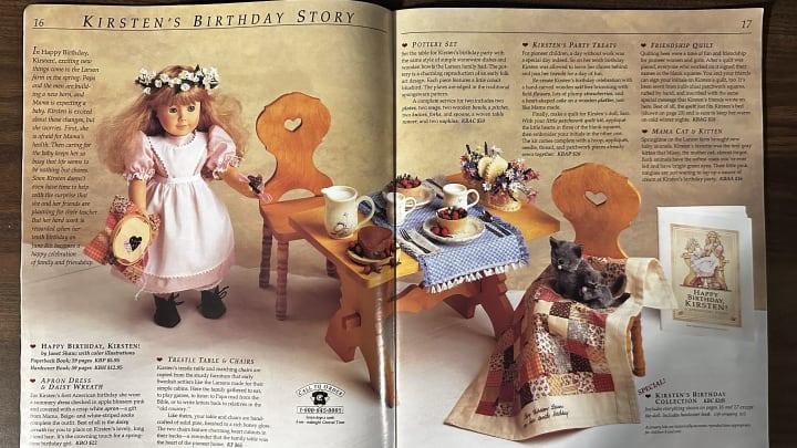 Kirsten’s birthday story set from the 1994 Spring catalogue.