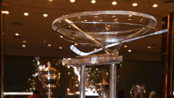 NHL Trophies Displayed At MGM Grand Hotel & Casino Ahead Of The 2019 NHL Awards