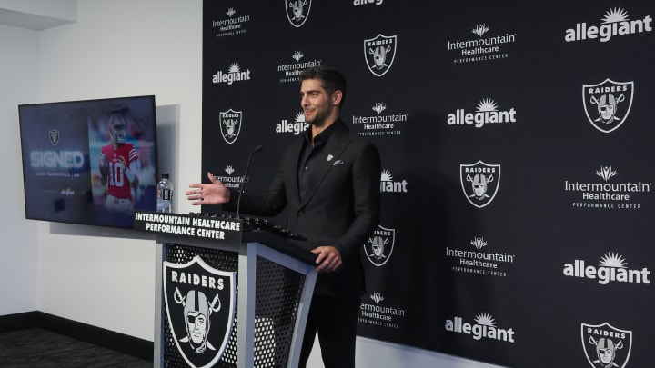 Las Vegas Raiders Introduce Jimmy Garoppolo