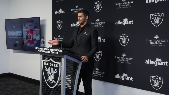 Las Vegas Raiders Introduce Jimmy Garoppolo