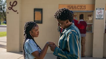 (L to R) Lovie Simone as Keisha Clark and Michael Cooper Jr. as Justin Edwards in Episode 102 of Forever
