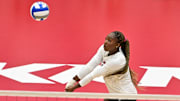 Outside hitter Lolo Lambert against the Boston College Eagles in the SEC/ACC Challenge