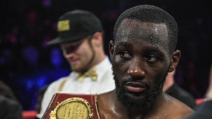 Apr 20, 2019; New York, NY, USA; Terence Crawford looks on after winning his fight against Amir Khan during the WBO welterweight title fight at Madison Square Garden. Mandatory Credit: Sarah Stier-Imagn Images Apr 20, 2019; New York, NY, USA; Terence Crawford looks on after winning his fight against Amir Khan during the WBO welterweight title fight at Madison Square Garden. Mandatory Credit: Sarah Stier-Imagn Images