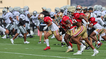 Las Vegas Raiders Hold Joint Practice With San Francisco 49ers
