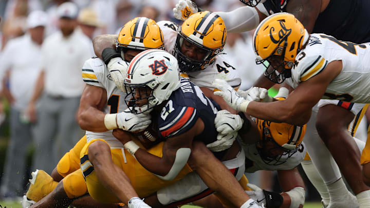 Cal's defense takes down Auburn running back Jarquez Hunter