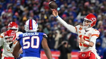 Patrick Mahomes threw for two TDs in the Chiefs' win over the Bills in the AFC Divisional Round