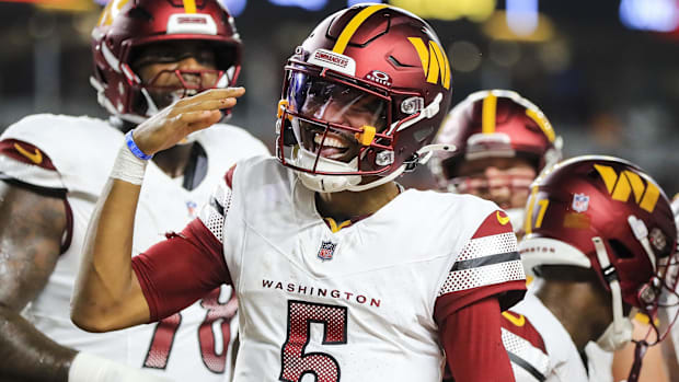 Washington Commanders quarterback Jayden Daniels