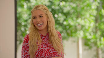 Selling Sunset. Heather Rae in season 7 of Selling Sunset. Cr. Courtesy of Netflix © 2023