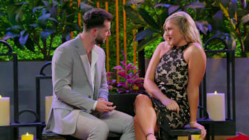 Love Is Blind. (L to R) Nick Dorka, Hannah Jiles in episode 705 of Love Is Blind. Cr. Courtesy of Netflix © 2024