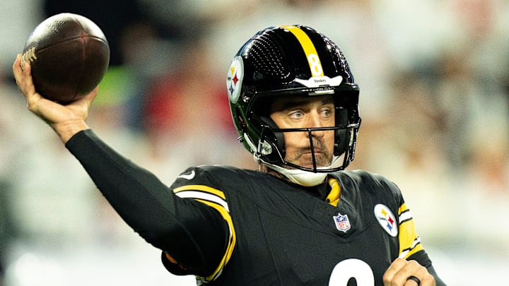 Steelers quarterback Aaron Rodgers will face his former team the Packers in Week 8. Steelers quarterback Aaron Rodgers will face his former team the Packers in Week 8.