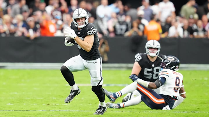 Raiders tight end Brock Bowers is expected to miss Sunday's game against the Titans. Raiders tight end Brock Bowers is expected to miss Sunday's game against the Titans.