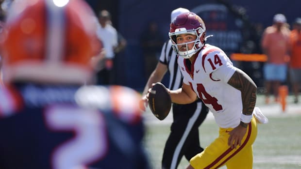 USC trojans lincoln riley college football playoff big ten Recruiting Transfer Michigan Wolverines Jayden Maiava Betting odds