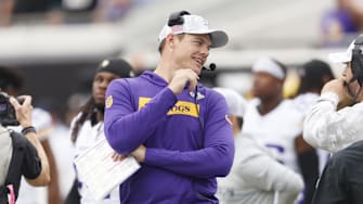 Nov 10, 2024; Jacksonville, Florida, USA; Minnesota Vikings head coach Kevin O'Connell before the game against the Jacksonville Jaguars at EverBank Stadium.