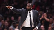 June 8, 2018; Cleveland, OH, USA; Cleveland Cavaliers center Kendrick Perkins (21) during the second quarter in game four of the 2018 NBA Finals against the Golden State Warriors at Quicken Loans Arena. The Warriors defeated the Cavaliers 108-85 to complete a four-game sweep. Mandatory Credit: Kyle Terada-Imagn Images