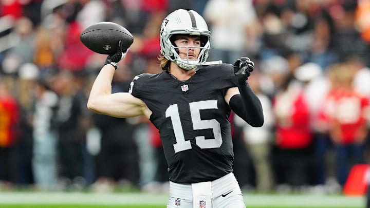 The Las Vegas Raiders secured the No. 1 pick before their regular-season finale against the Kansas City Chiefs even got underway.