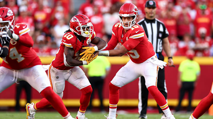 Kansas City Chiefs RB Isiah Pacheco, QB Patrick Mahomes