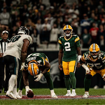 Malik Willis played the final two snaps for the Packers against the Eagles in Brazil.