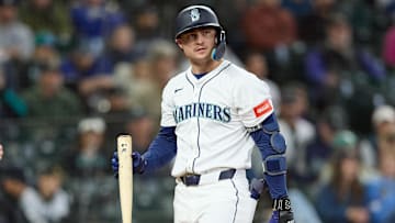 Seattle Mariners third baseman Ben Williamson reacts after striking out during a game against the New York Yankees on May 14 at T-Mobile Park.