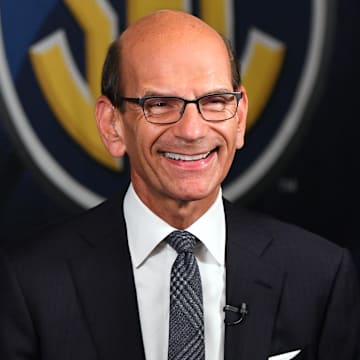 Television and radio personality Paul Finebaum does a live report 