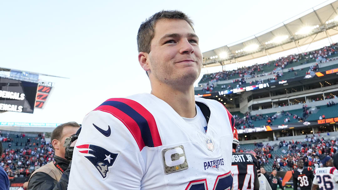 New England Patriots quarterback Drake Maye