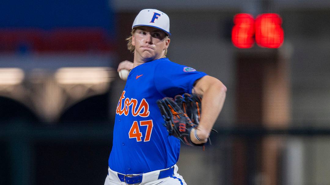 Florida's Aidan King (47) headlines the Gators' pitching staff for 2027.