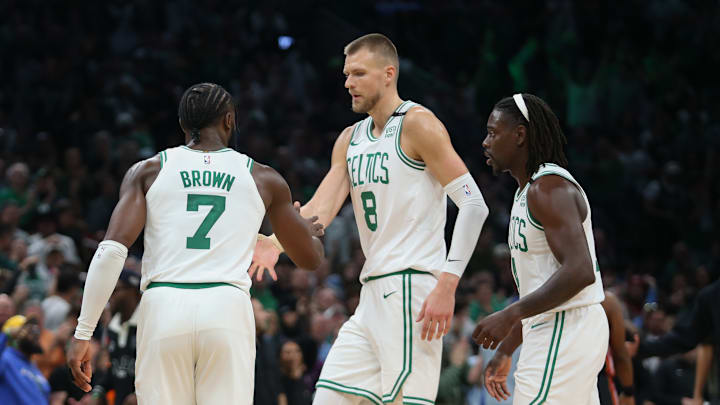 Boston Celtics, NBA Trade Rumors, Houston Rockets, San Antonio Spurs, Kristaps Porzingis, Jrue Holiday, Jaylen Brown