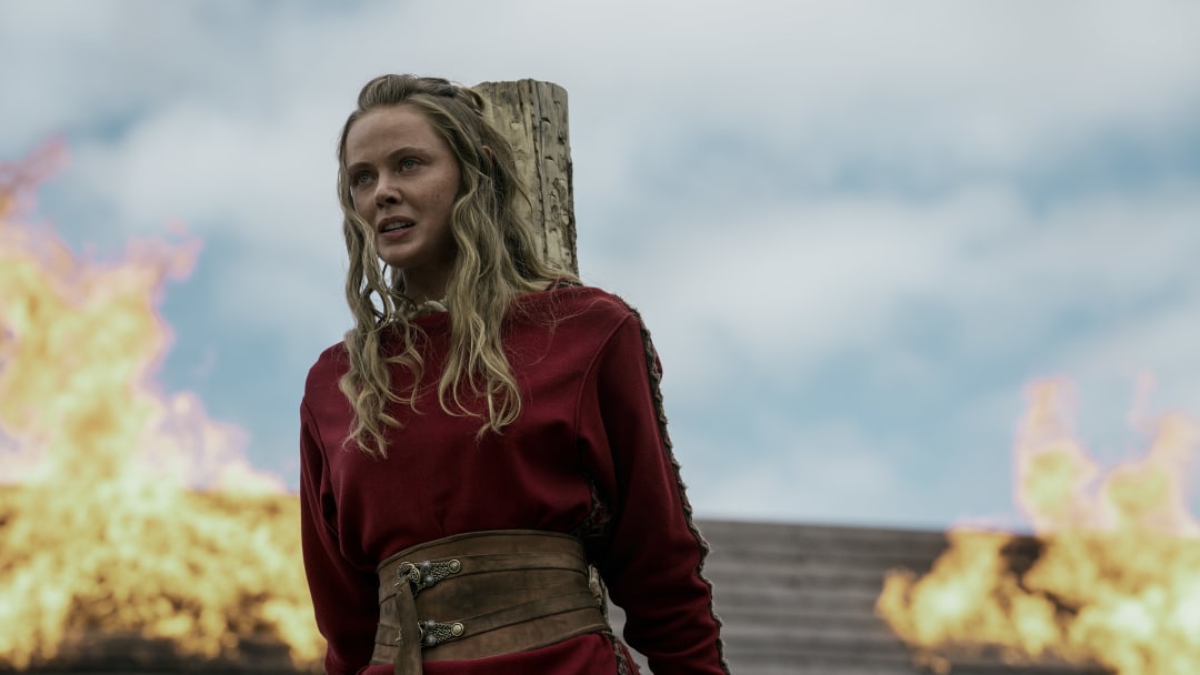 Vikings Valhalla. Frida Gustavsson as Freydis Eriksdotter in episode 108 of Vikings Valhalla. Cr. Bernard Walsh/Netflix © 2023