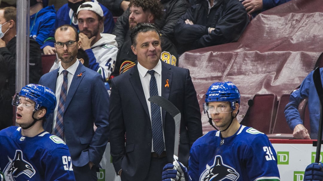 Oct 3, 2021; Vancouver, British Columbia, CAN; Vancouver Canucks assistant coach Jason King and head