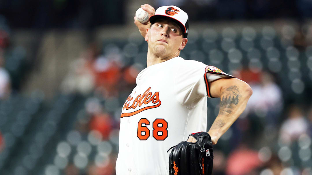 Sep 10, 2025; Baltimore, Maryland, USA; Baltimore Orioles pitcher Tyler Wells (68) throws during the second inning against the Pittsburgh Pirates at Oriole Park at Camden Yards. Mandatory Credit: Daniel Kucin Jr.-Imagn Images