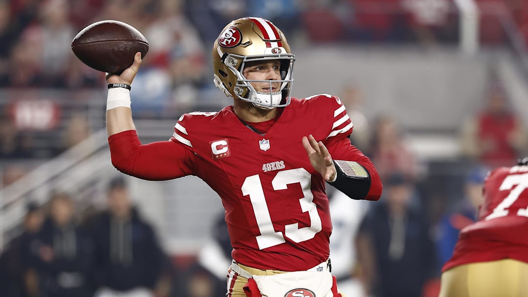 49ers quarterback Brock Purdy got off to a rough start on Monday night against the Panthers.