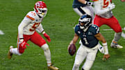 Los Kansas City Chiefs y Philadelphia Eagles, cuando disputaron el Super Bowl 2023
